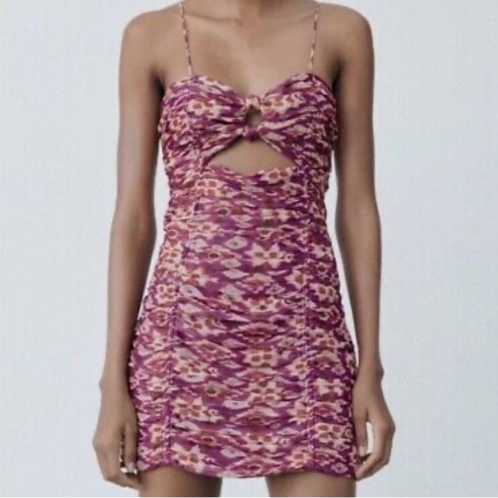 Zara Ruched Mini Dress